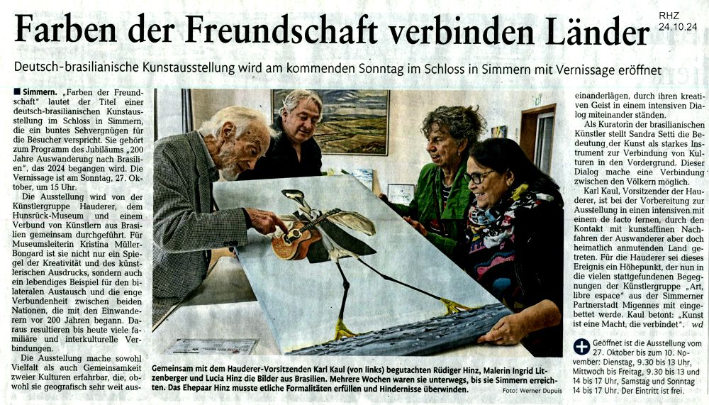 Vorbereitung der Freundschaftsausstellung 2024